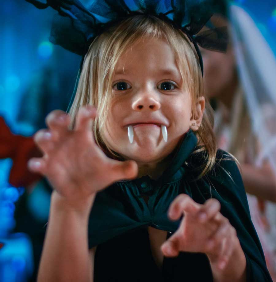 cute costume kid sensory night